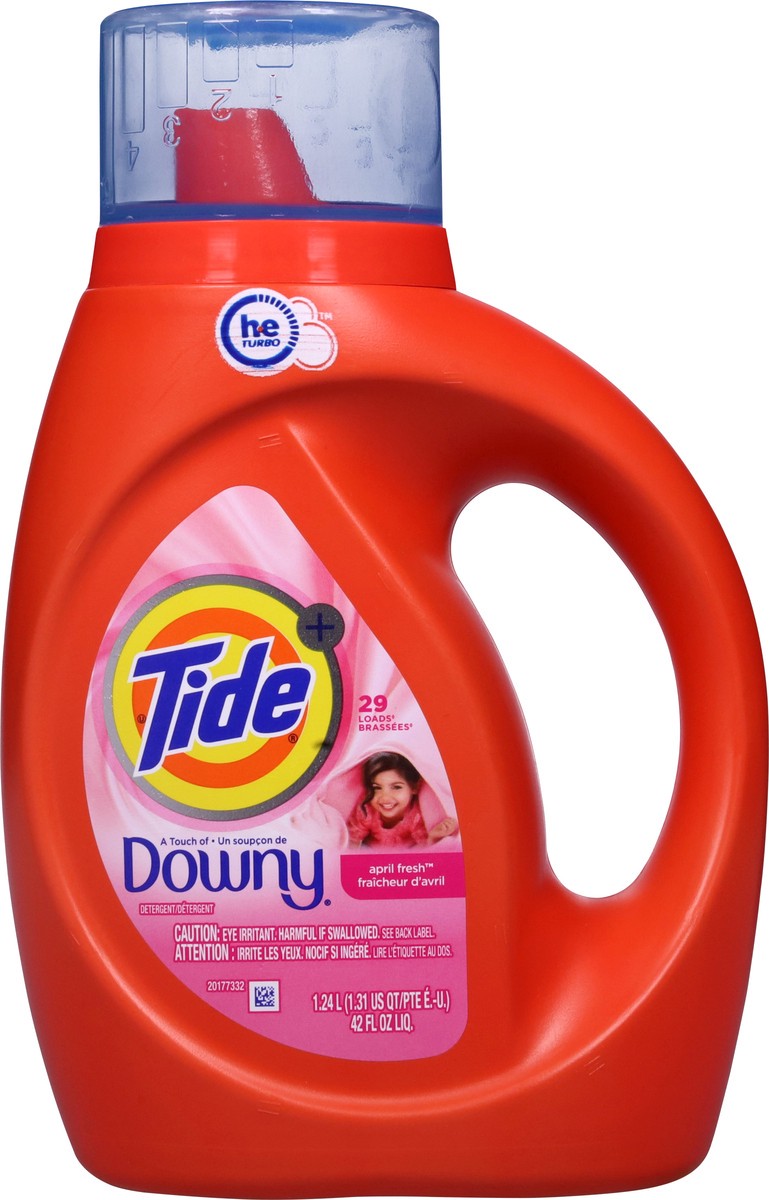 slide 6 of 13, Tide + Downy April Fresh Detergent 42 fl oz, 46 oz