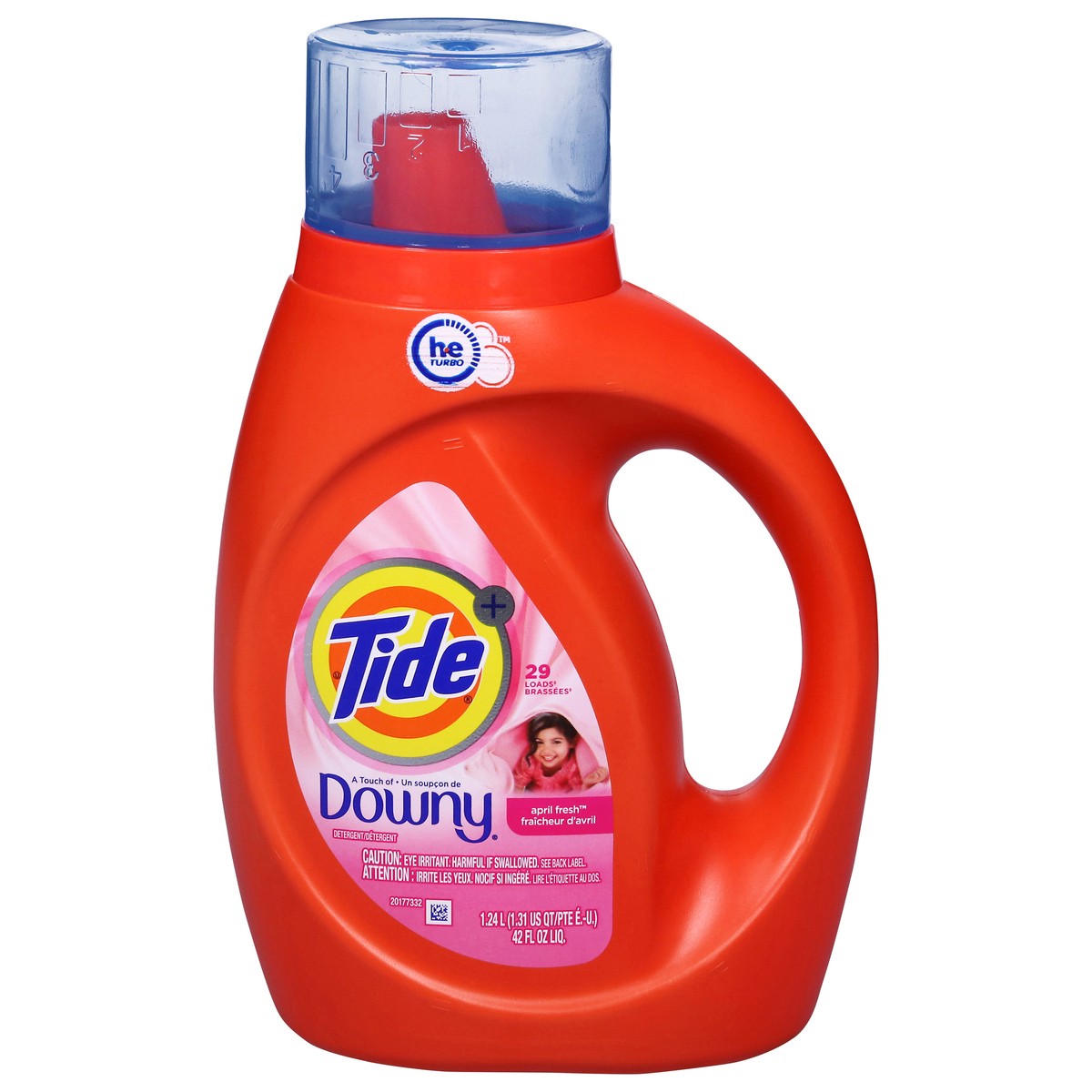 slide 3 of 13, Tide + Downy April Fresh Detergent 42 fl oz, 46 oz