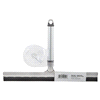 slide 2 of 5, InterDesign Metro Aluminum Shower Squeegee with Suction Storage Hook, Smoke/Silver, 12 in x 1.62 in x 7.25 in