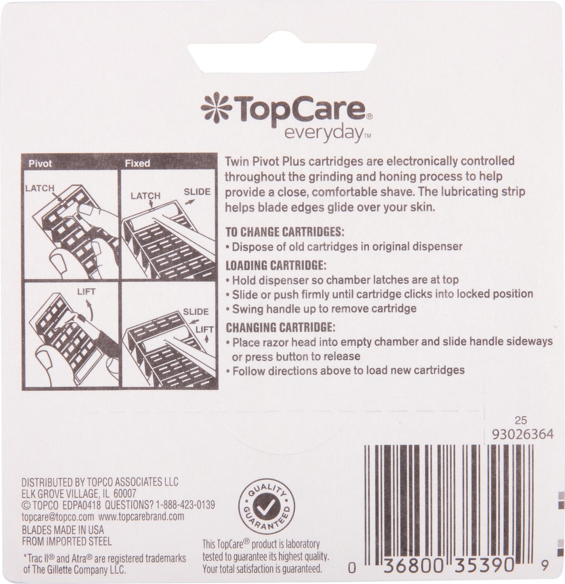 slide 9 of 9, TopCare Everyday Twin Pivot Plus Twin Blade Cartridges 10 ea, 10 ct