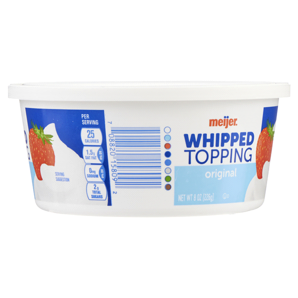 slide 17 of 17, MEIJER WHIPPED TOPPING SUGAR FREE, 8 oz