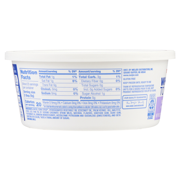 slide 9 of 17, MEIJER WHIPPED TOPPING SUGAR FREE, 8 oz