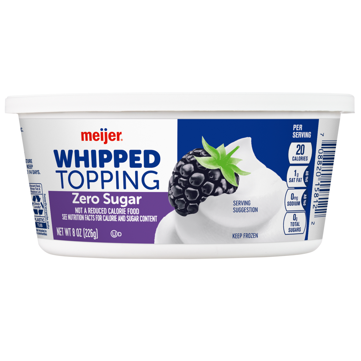 slide 1 of 17, MEIJER WHIPPED TOPPING SUGAR FREE, 8 oz
