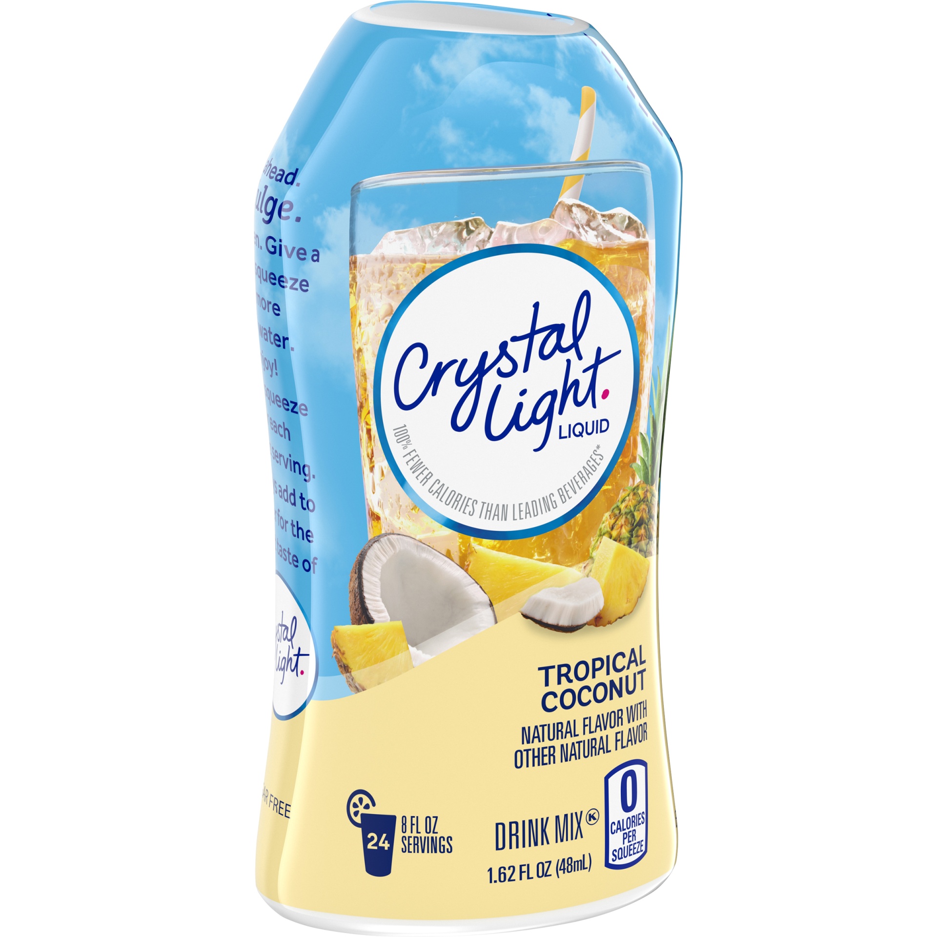 slide 2 of 6, Crystal Light Liquid Tropical Coconut Naturally Flavored Drink Mix, 1.62 oz