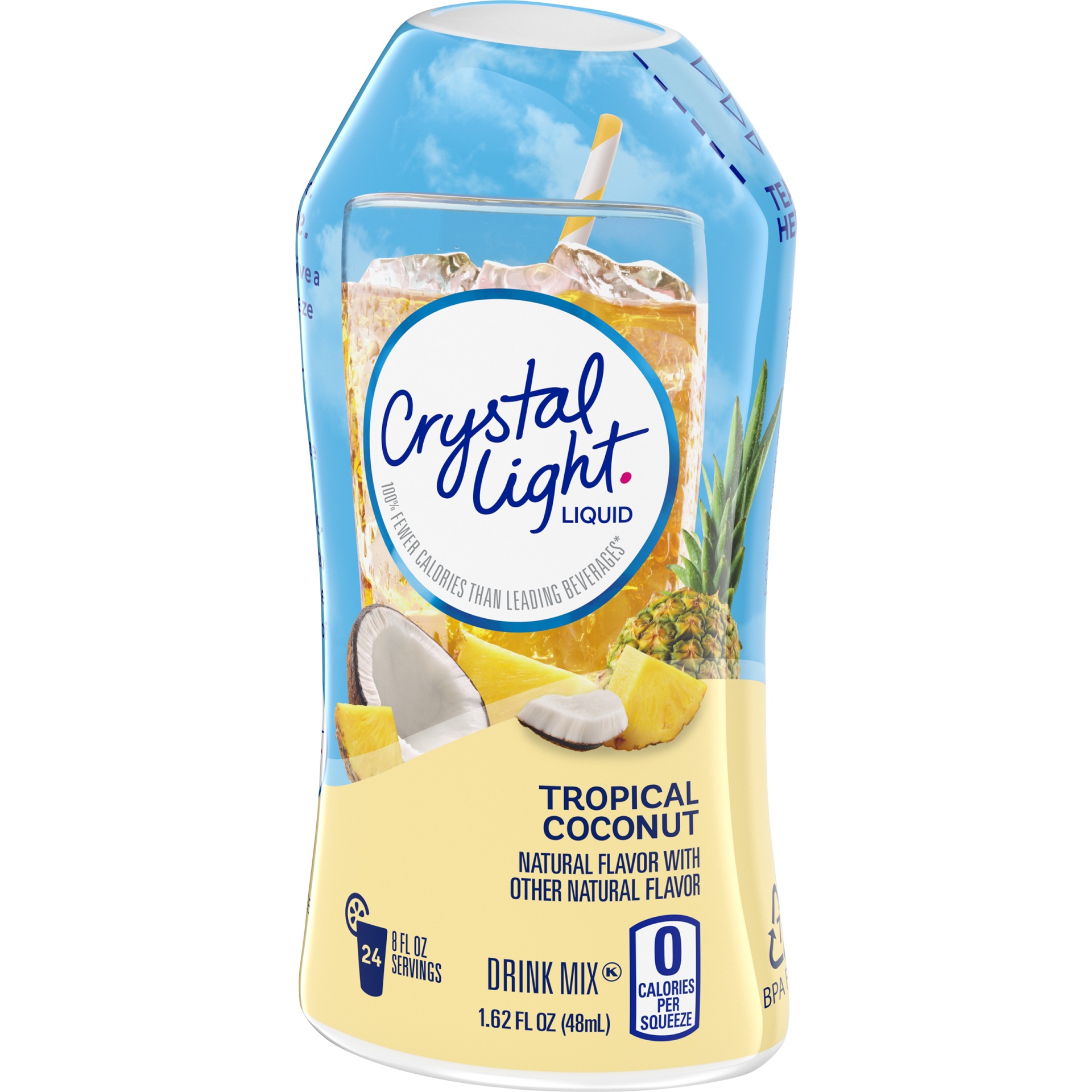 slide 3 of 6, Crystal Light Liquid Tropical Coconut Naturally Flavored Drink Mix, 1.62 oz