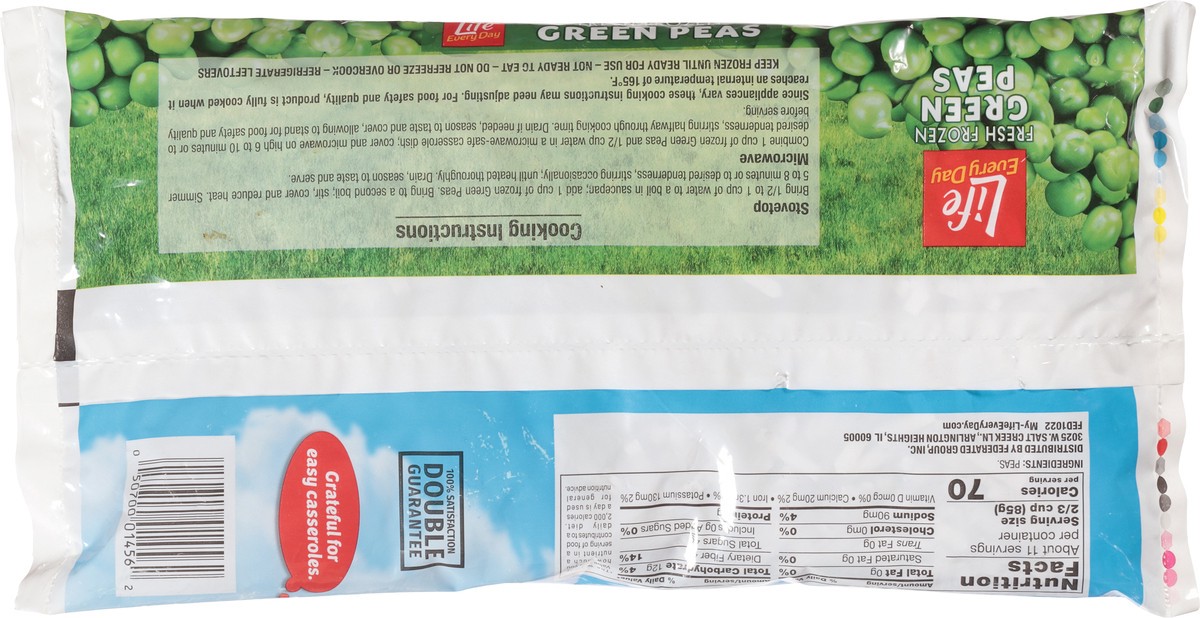 slide 10 of 14, Life Every Day Fresh Frozen Green Peas 32 oz, 32 oz