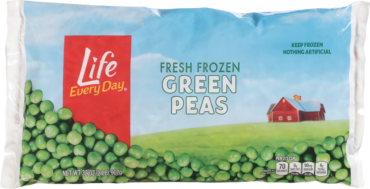 slide 2 of 14, Life Every Day Fresh Frozen Green Peas 32 oz, 32 oz