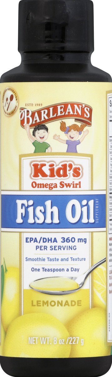 slide 2 of 2, Barlean's Barle Omega Pals Chirpin' Slurpin' Lmnde Fish Oil, 8 oz