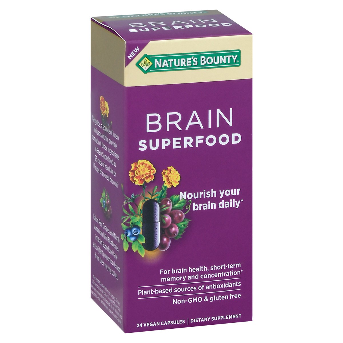 slide 2 of 9, Nature's Bounty Brain Superfood, 24 ct