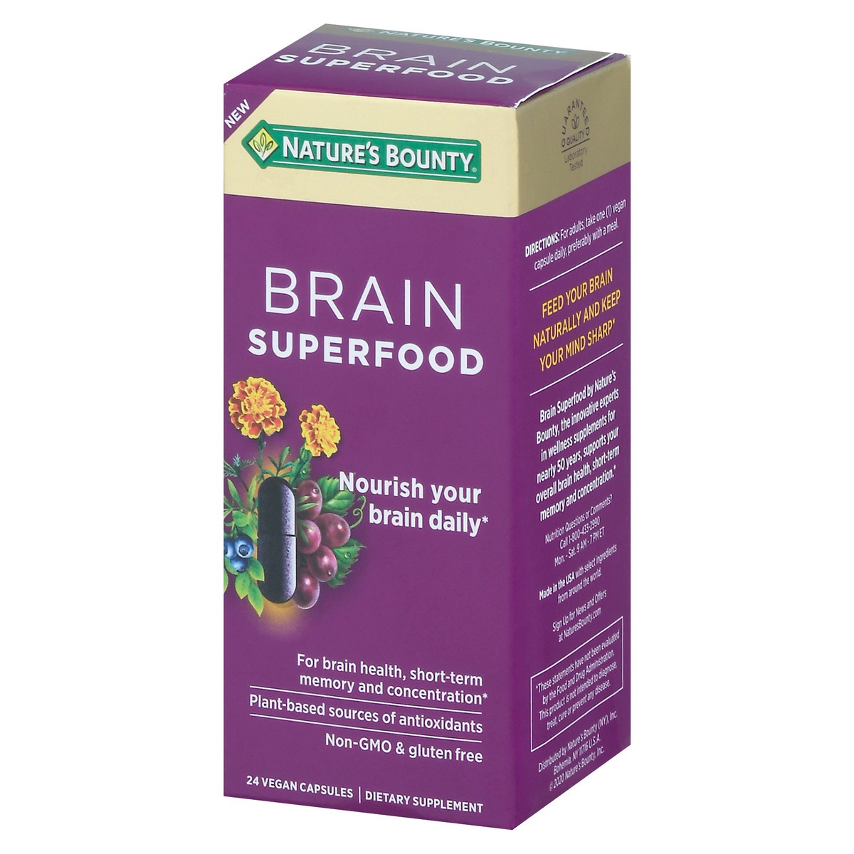 slide 3 of 9, Nature's Bounty Brain Superfood, 24 ct