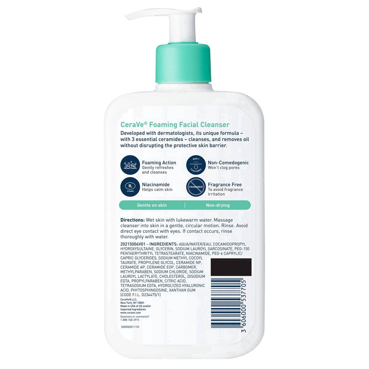 slide 67 of 71, CeraVe Value Size Foaming Facial Cleanser Value Size 16 fl oz, 16 fl oz