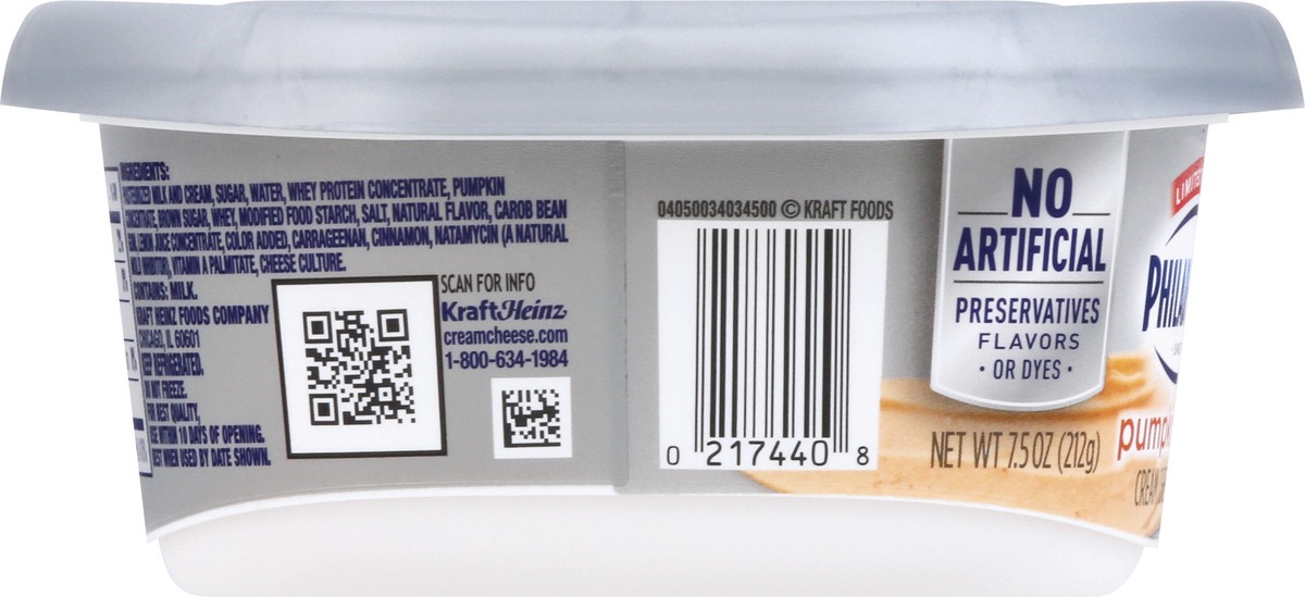 slide 5 of 8, Philadelphia Cream Cheese Spread, Pumpkin Spice, 7.5 oz