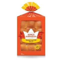 King's Hawaiian Savory Butter Rolls, 12 Ct, 12 oz