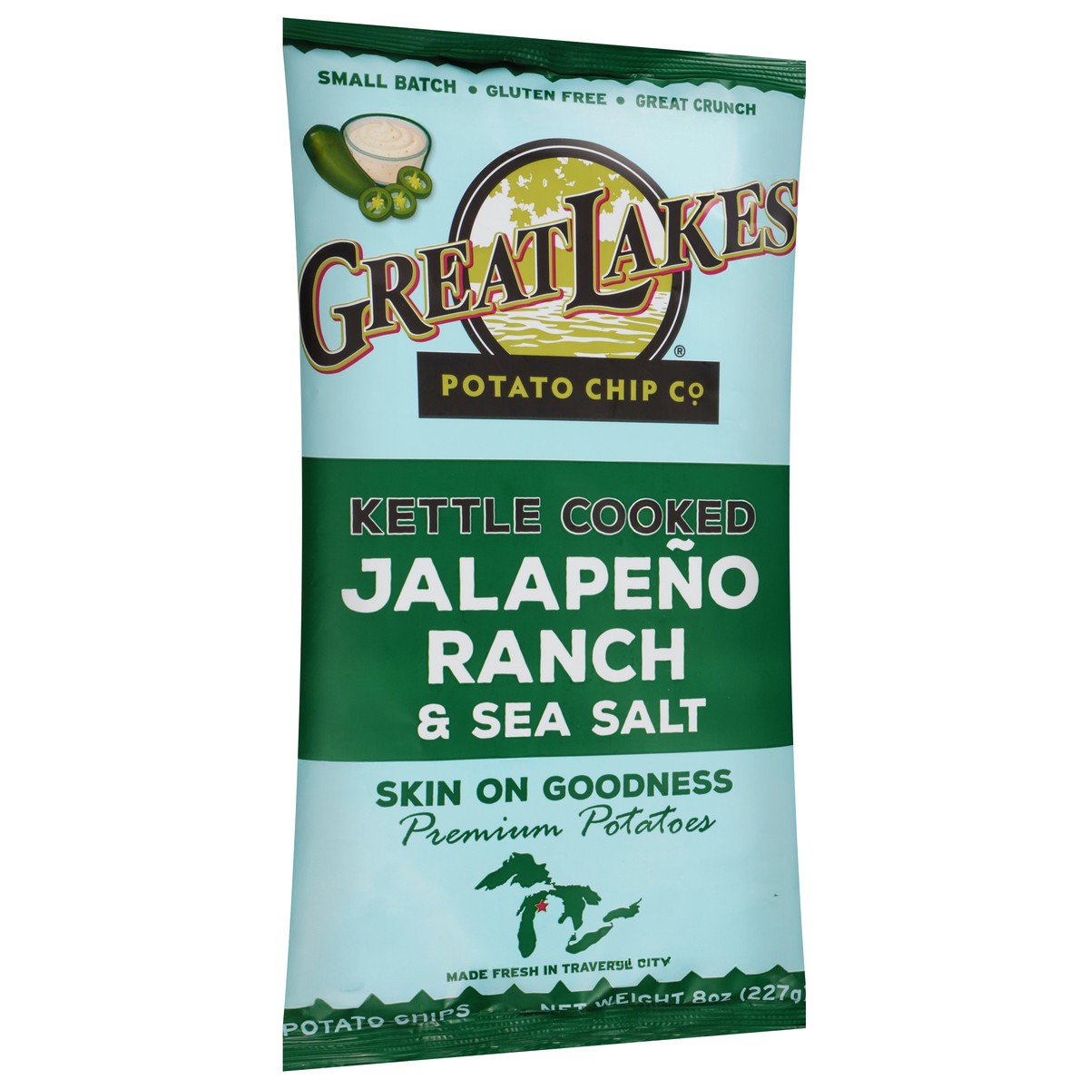 Great Lakes Potato Chip Co. Kettle Cooked Jalapeno Ranch & Sea