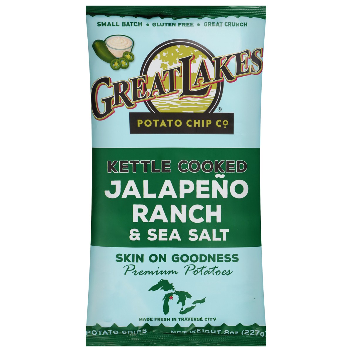 Great Lakes Potato Chip Co. Kettle Cooked Jalapeno Ranch & Sea