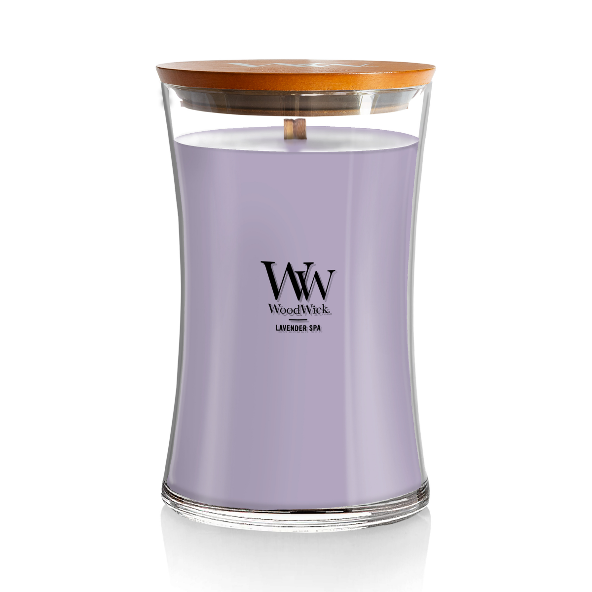 slide 1 of 9, Woodwick Candle Large Jar Lavender Spa, 17 oz