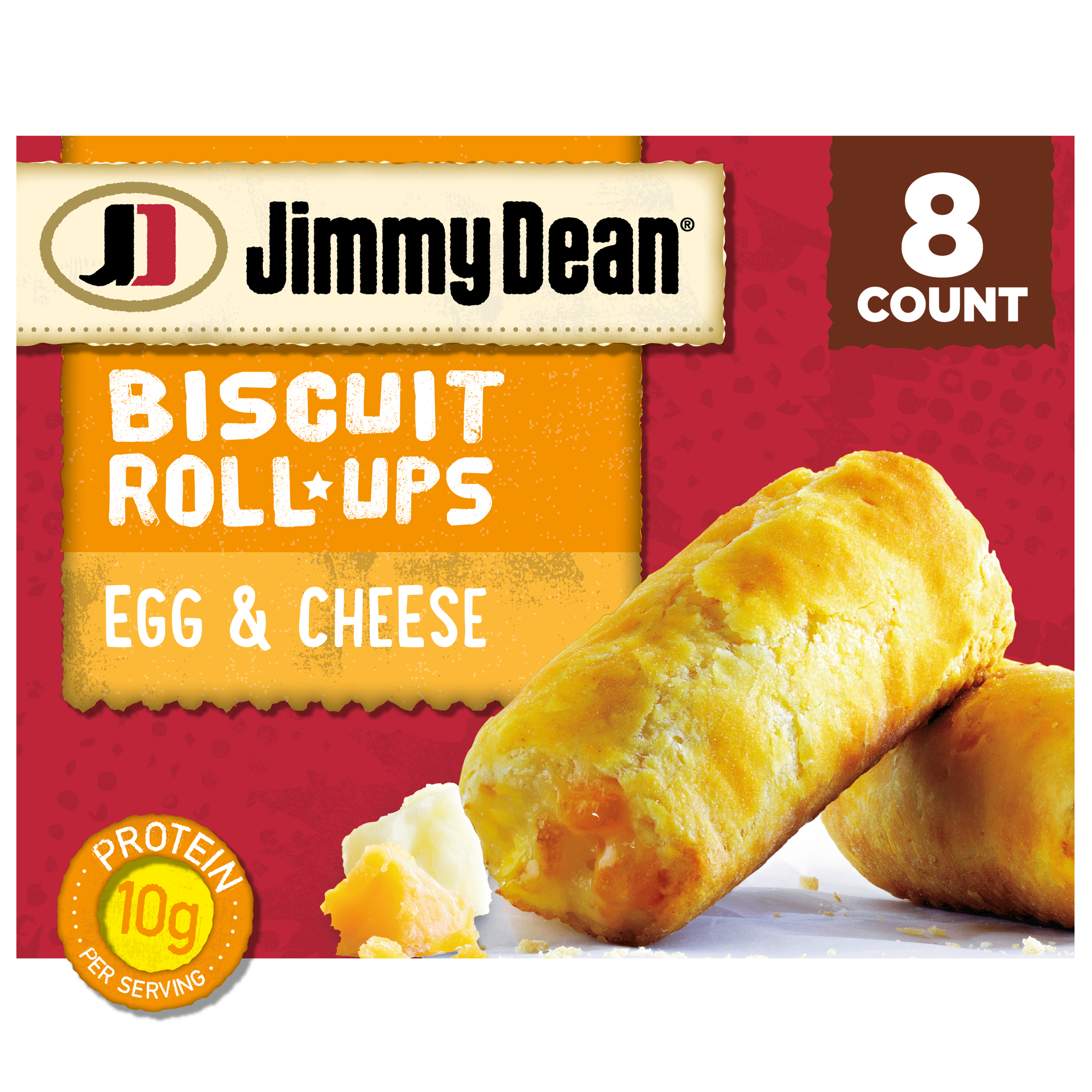 slide 1 of 11, Jimmy Dean Biscuit Roll-Ups, Eggs &Cheese, Frozen Breakfast, 8 Count, 8 ct