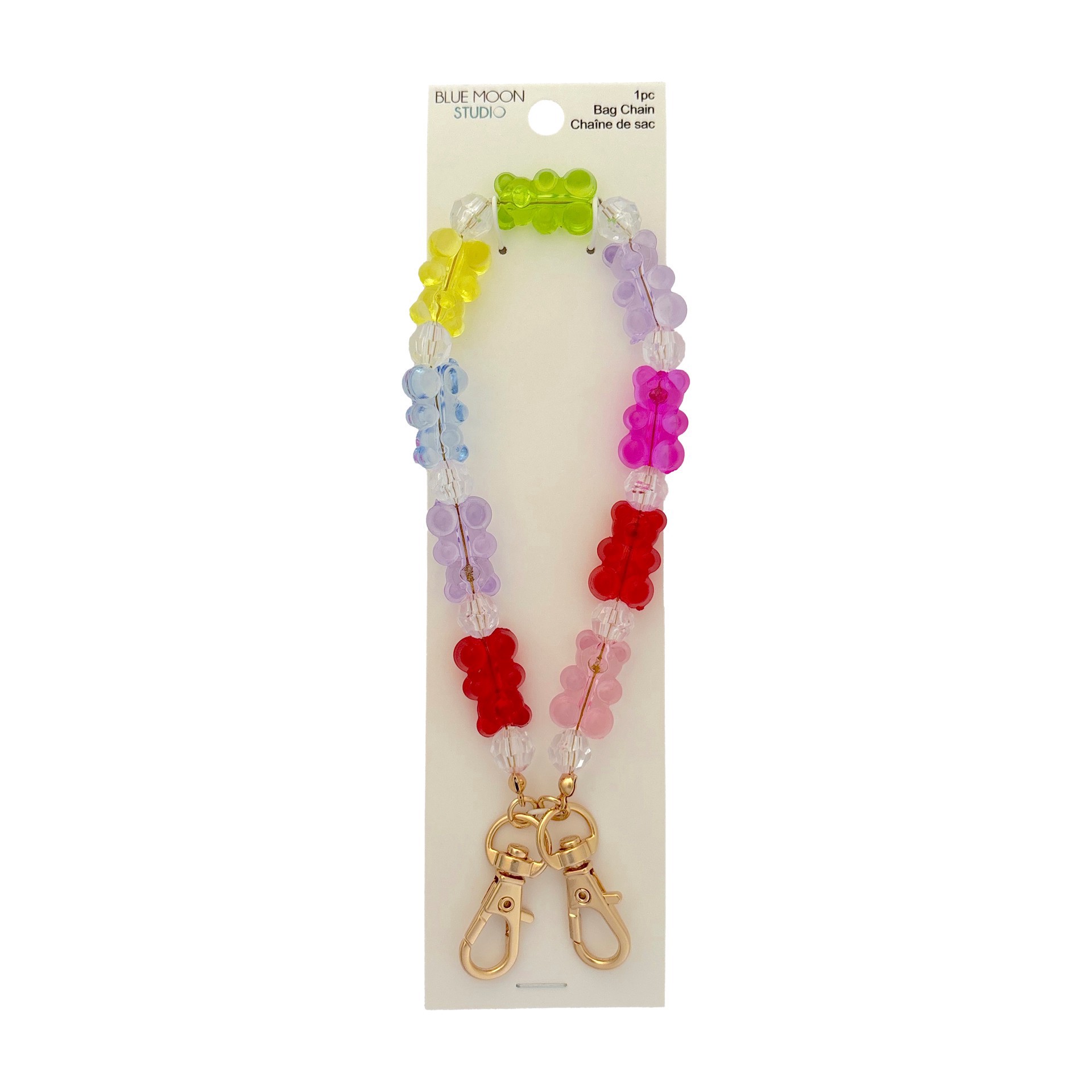 slide 3 of 3, Blue Moon Studio Gummy Bear Chain Bag Charm, 9.8 in