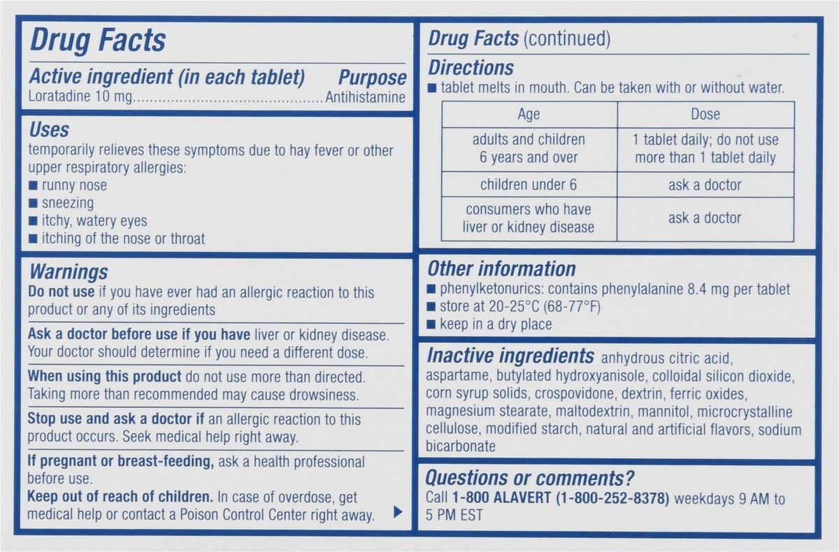 slide 5 of 9, Alavert Allergy Relief, 18 ct
