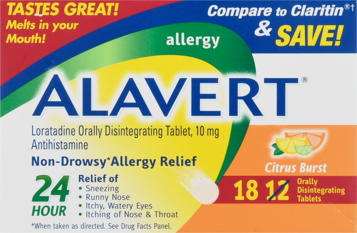 slide 6 of 9, Alavert Allergy Relief, 18 ct