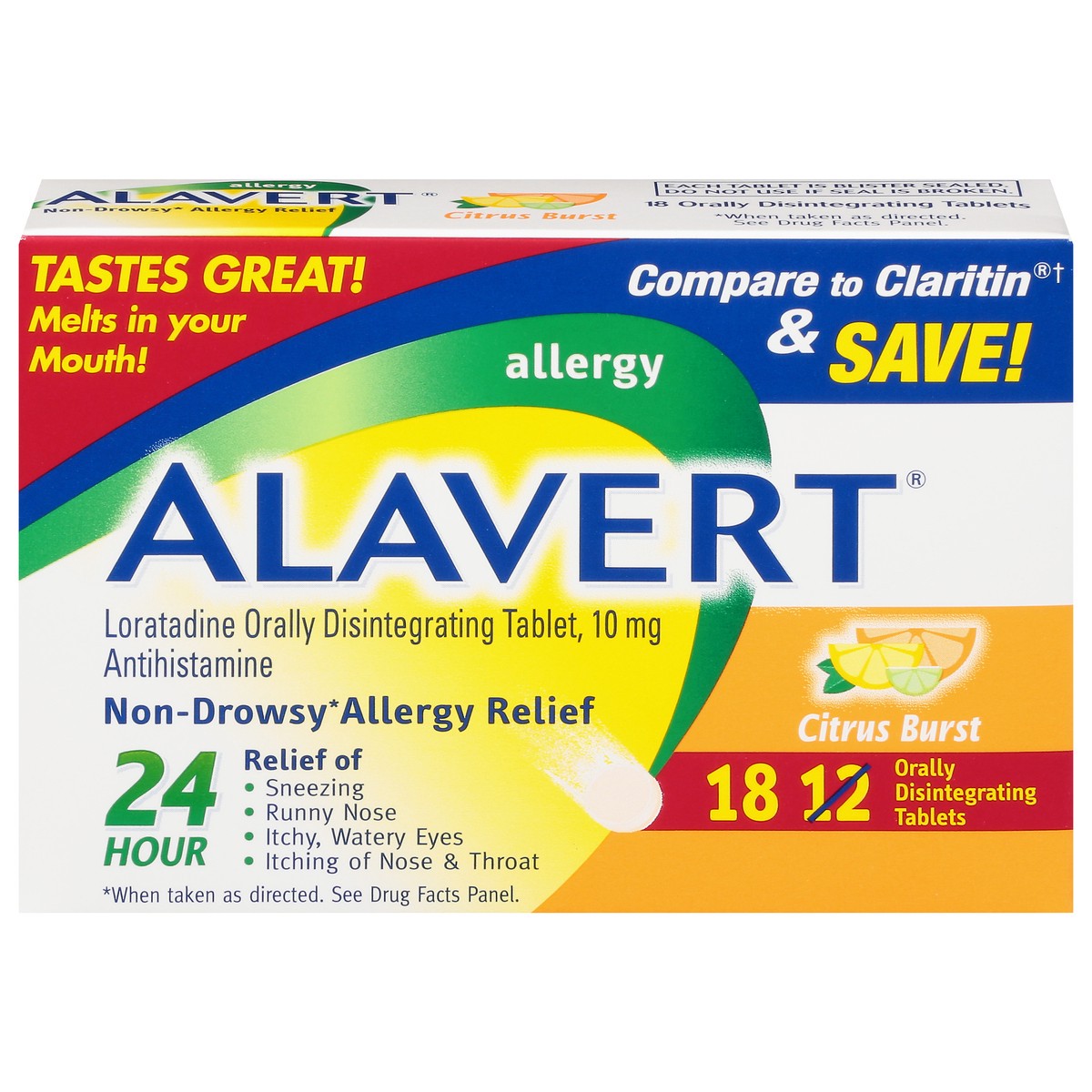 slide 1 of 9, Alavert Allergy Relief, 18 ct