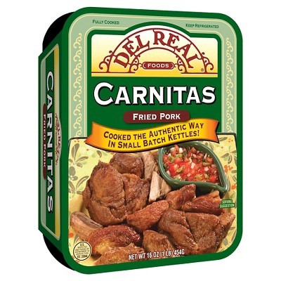 slide 1 of 5, Del Real Foods Carnitas 15 oz, 15 oz