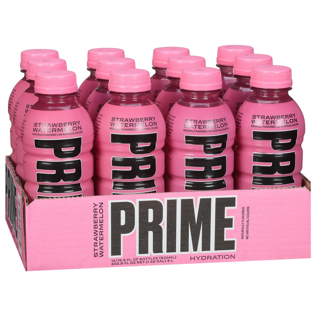 slide 6 of 9, Prime Hydration Strawberry Watermelon, 12 x 16.9 oz