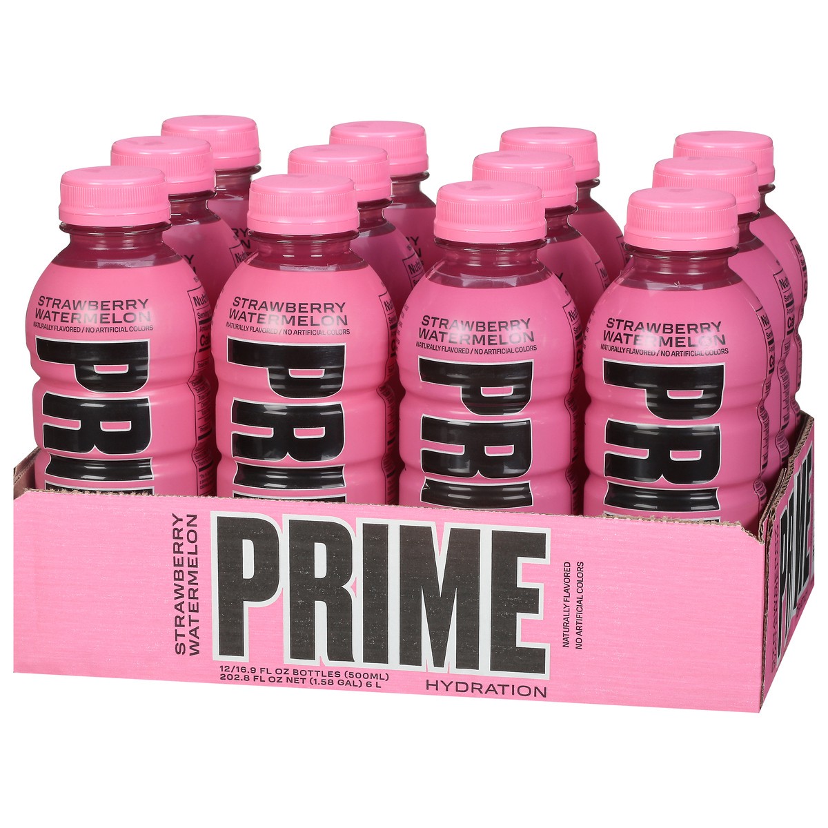 slide 7 of 9, Prime Hydration Strawberry Watermelon, 12 x 16.9 oz