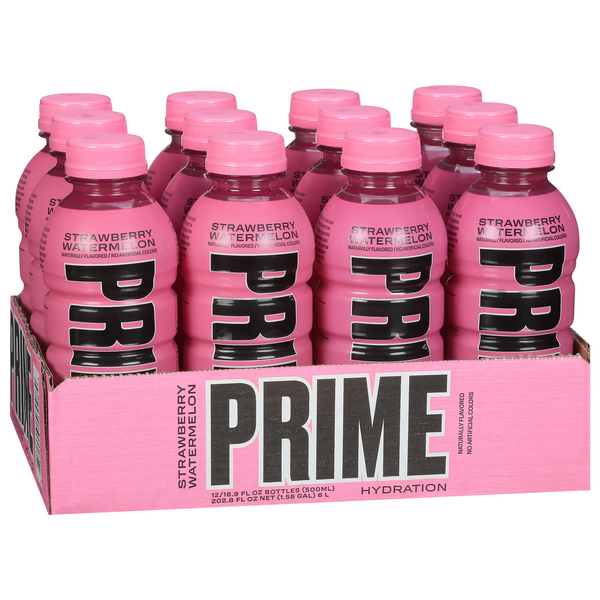 Prime Hydration Drink, Strawberry Watermelon 16.9 Fl Oz, Sports & Energy