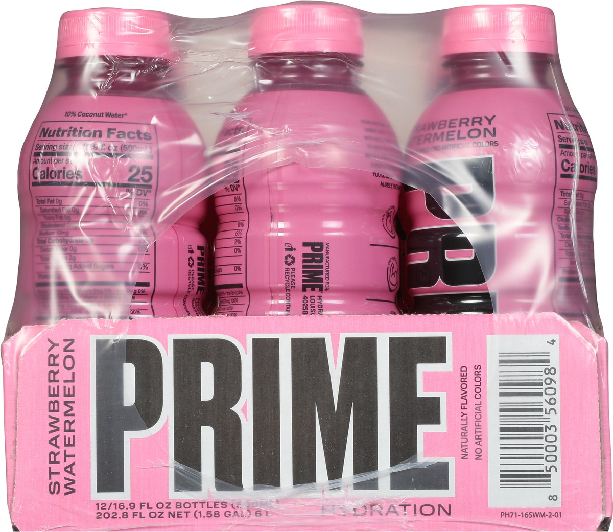 slide 2 of 9, Prime Hydration Strawberry Watermelon, 12 x 16.9 oz