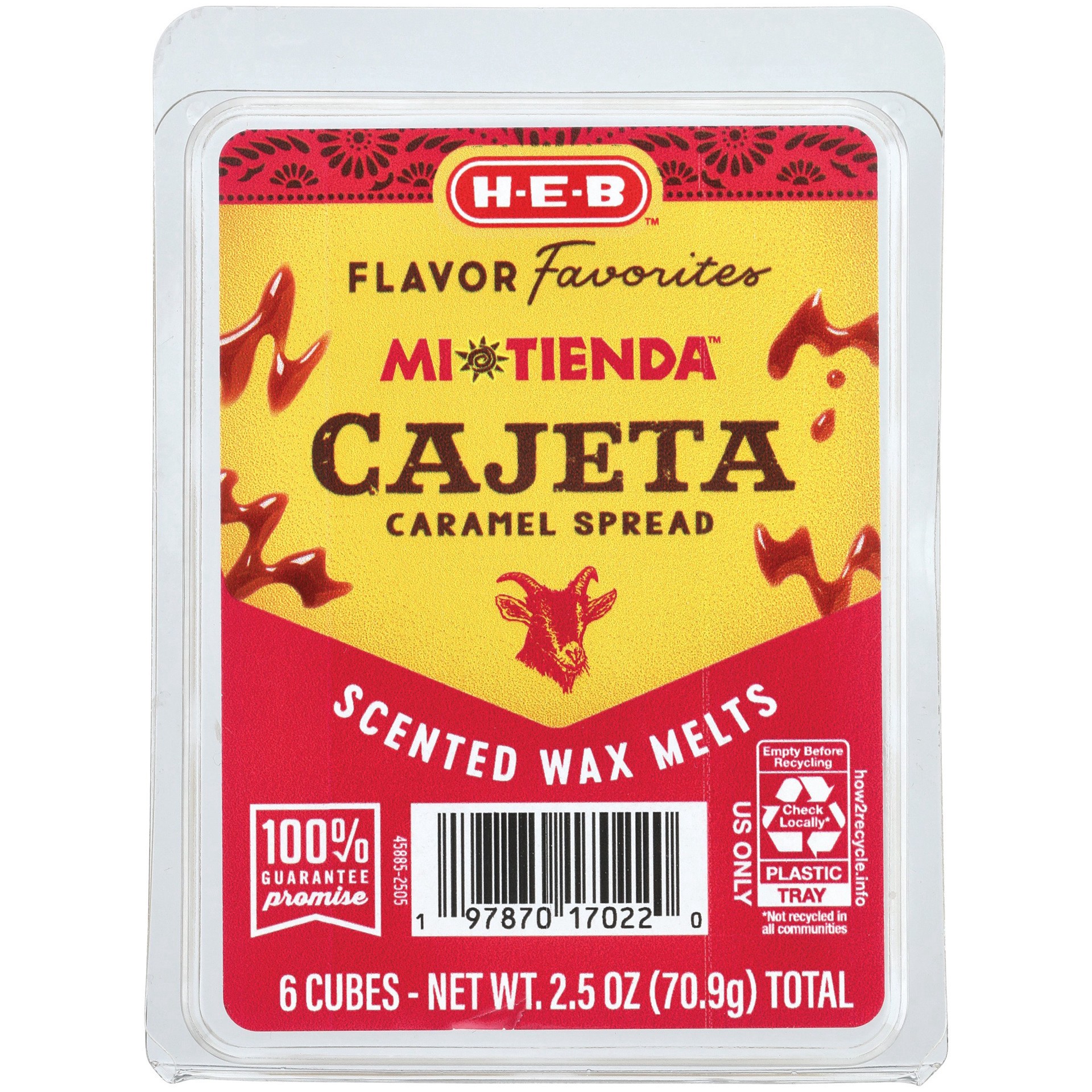 slide 1 of 1, H-E-B Flavor Favorites Mi Tienda Cajeta Scented Wax Melts, 2.5 oz