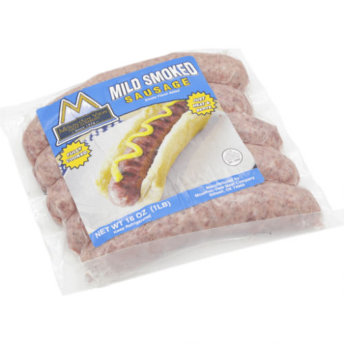 slide 1 of 1, Mountain View Fully Cooked Mild Smoked Sausage, 16 oz