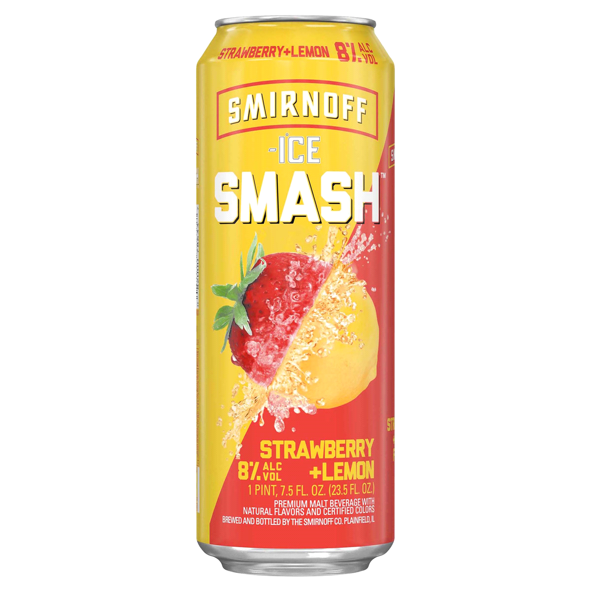 slide 1 of 1, Smirnoff Ice Smash Strawberry Lemon, 23.5 fl oz