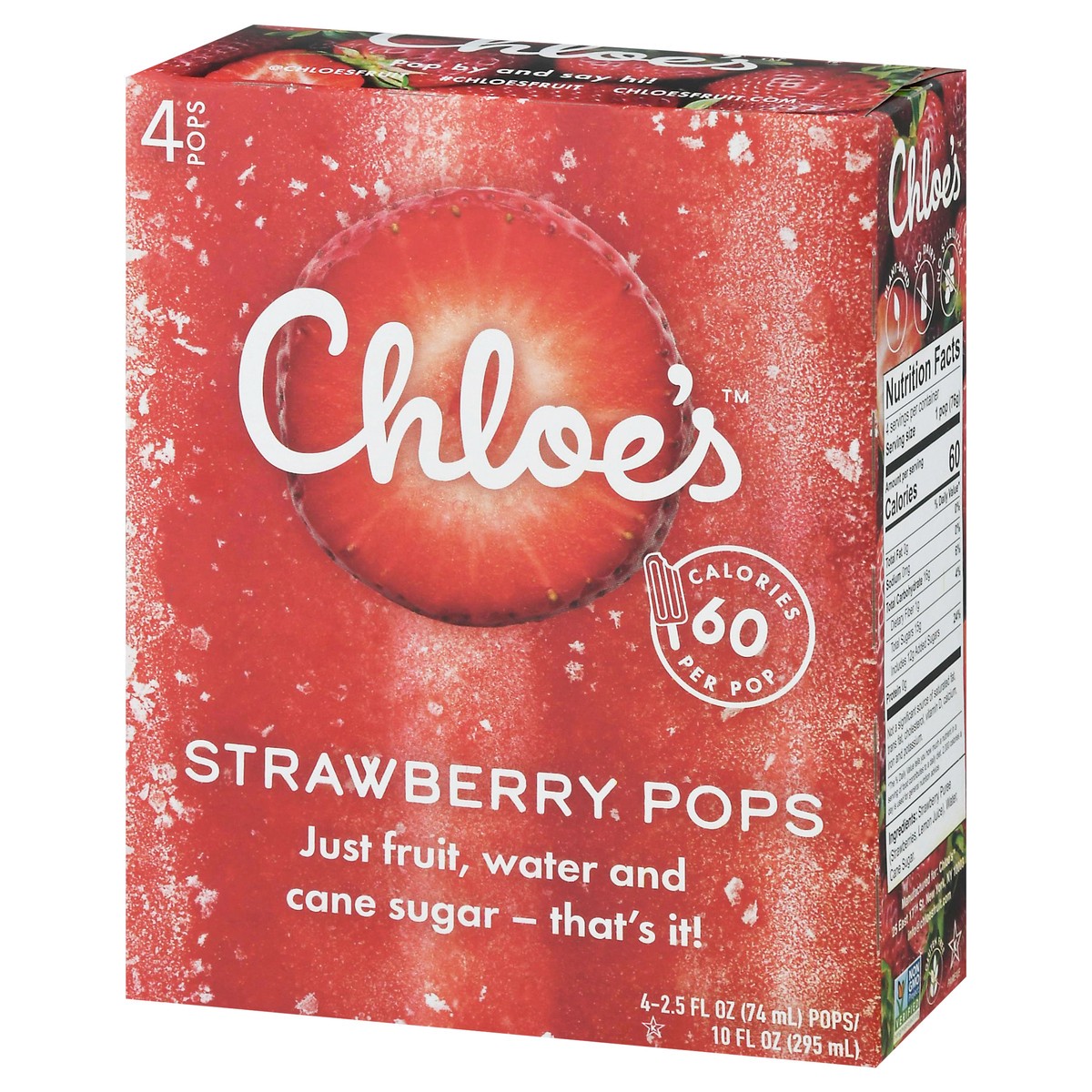 slide 3 of 14, Chloe's Fruit Pops Strawberry, 4 ct