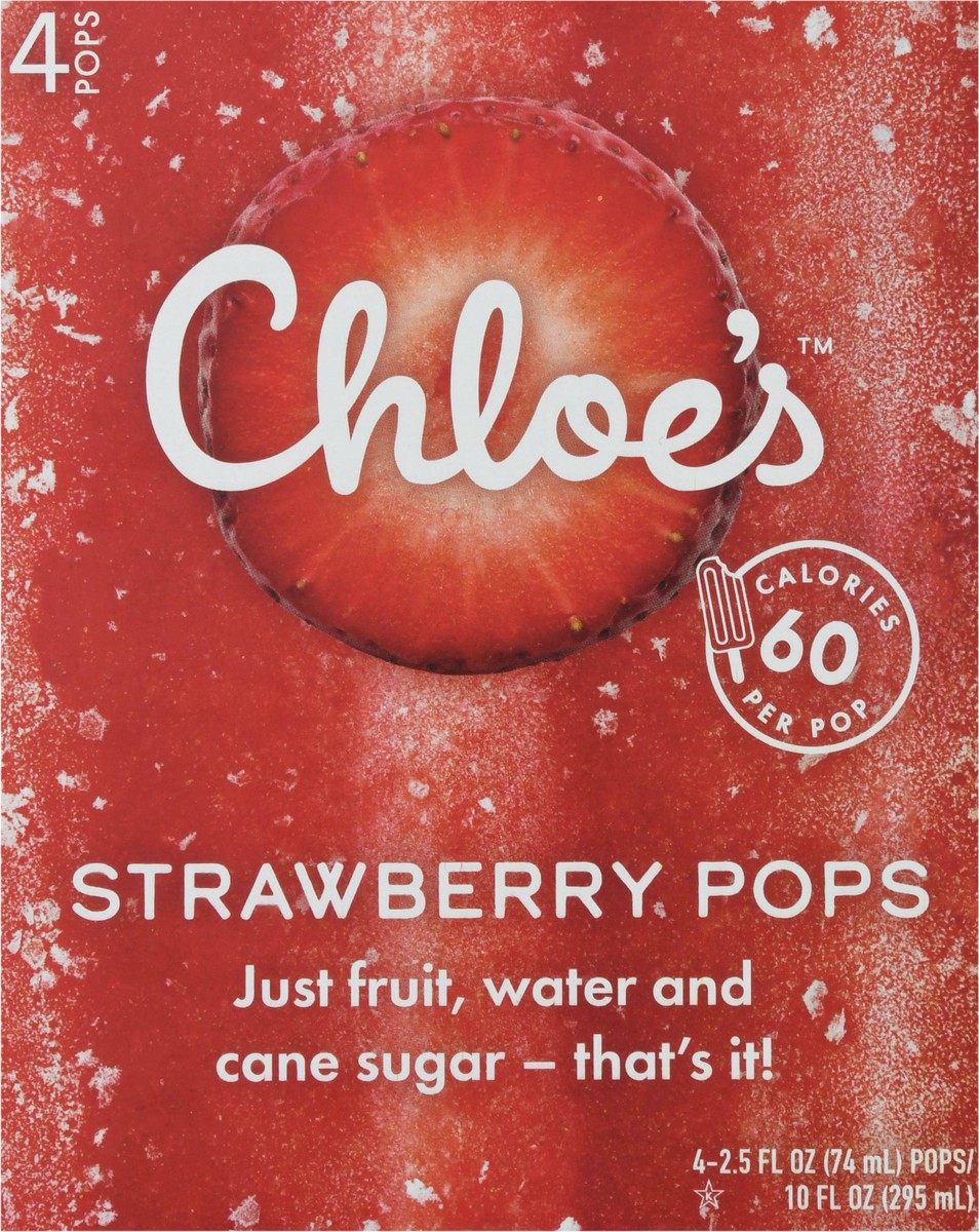 slide 6 of 14, Chloe's Fruit Pops Strawberry, 4 ct