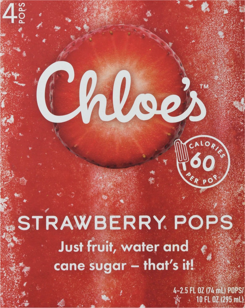 slide 1 of 14, Chloe's Fruit Pops Strawberry, 10 oz