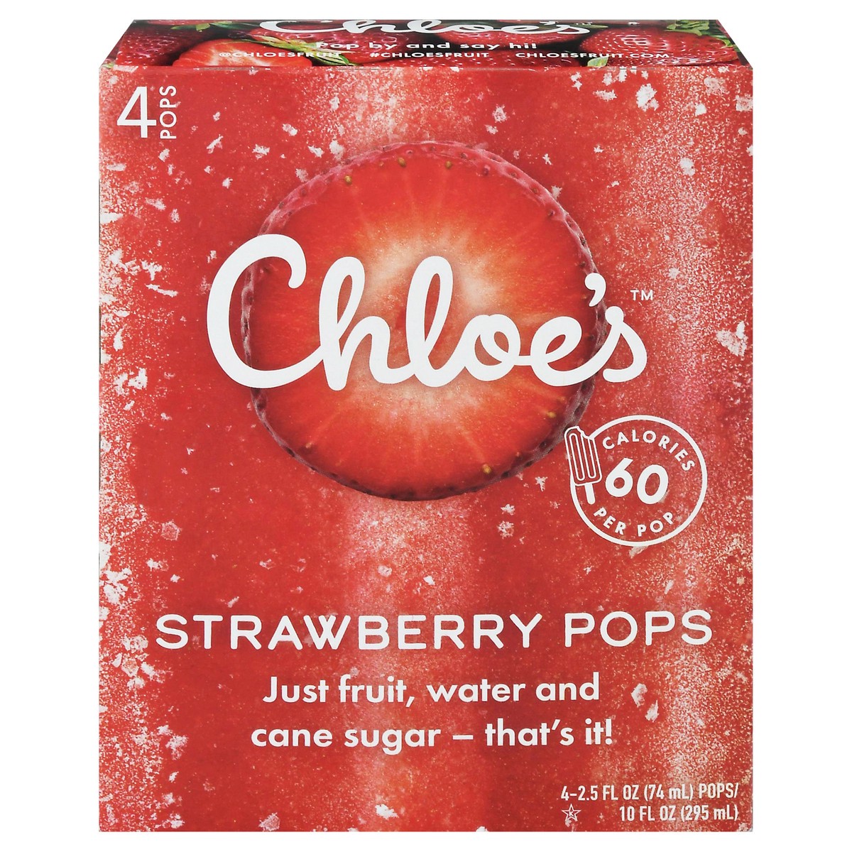 slide 1 of 14, Chloe's Fruit Pops Strawberry, 4 ct