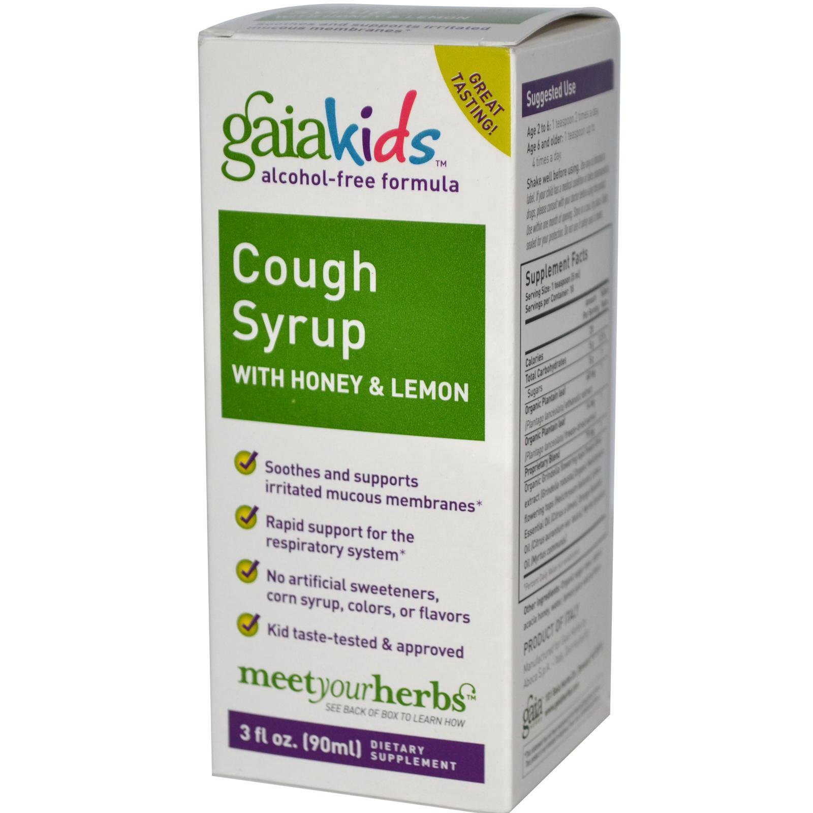slide 1 of 1, Gaia Herbs Gaia Kids Bronchial Wellness Syrup, 3 fl oz