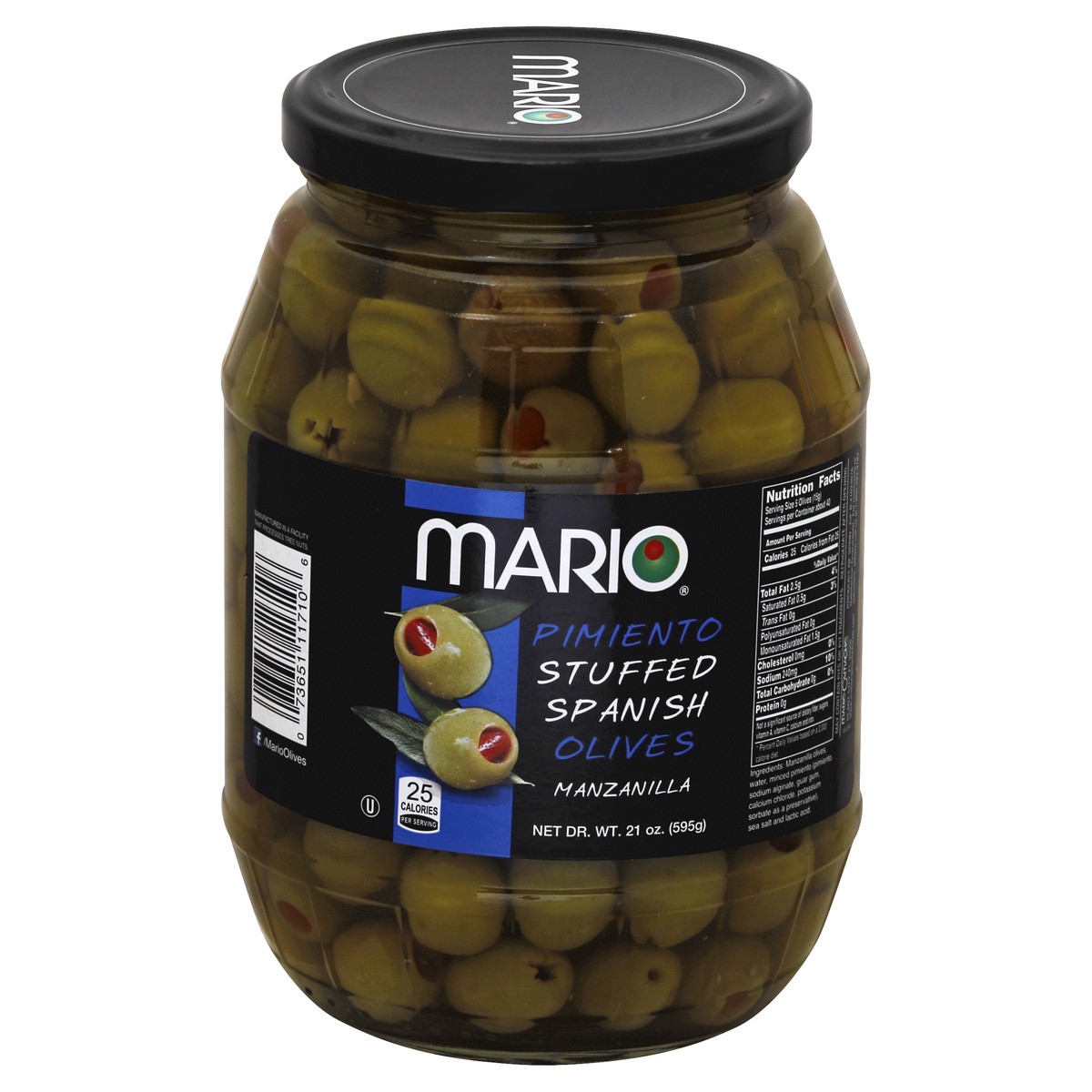 slide 3 of 3, Mario Olives 21 oz, 21 oz