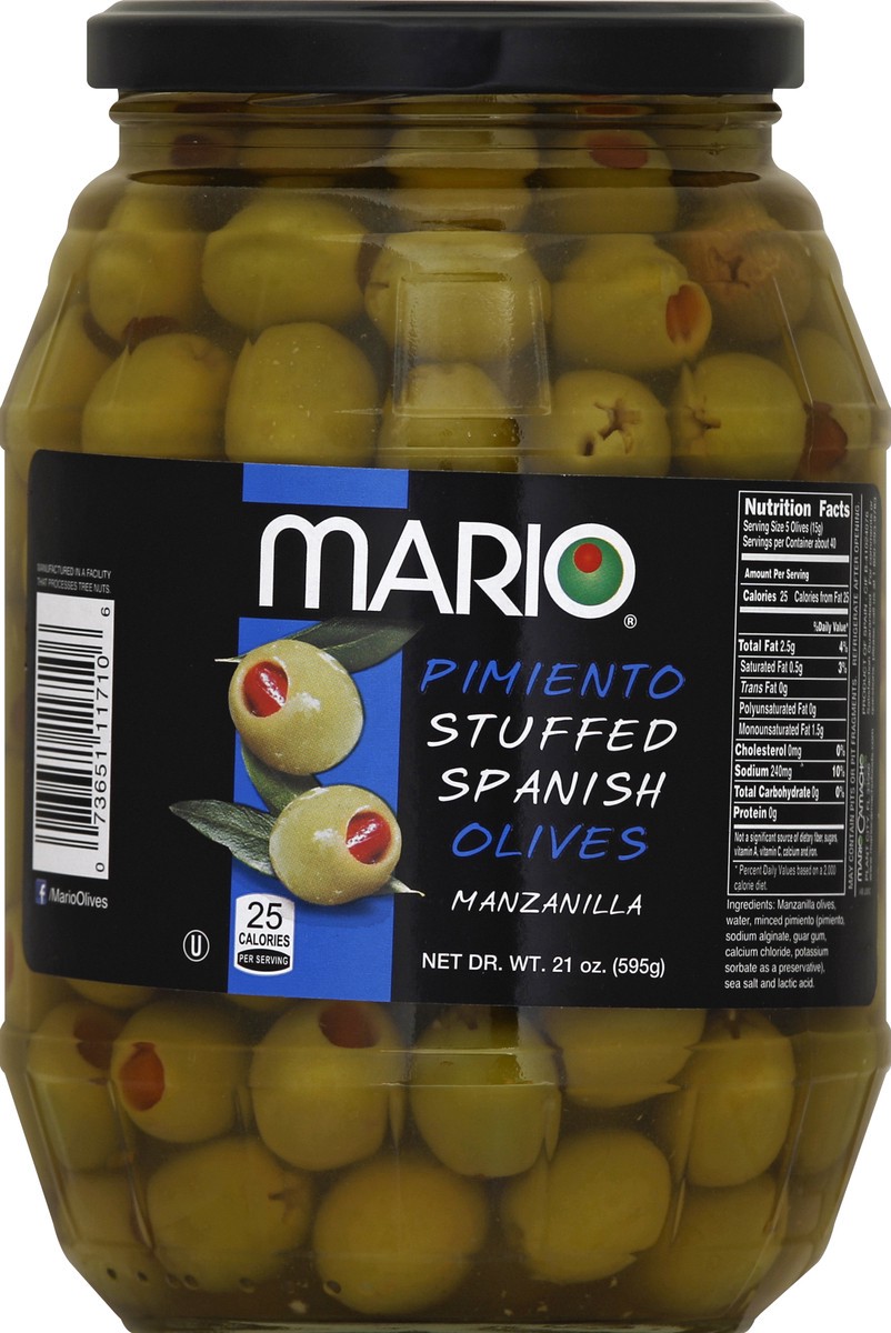 slide 1 of 3, Mario Olives 21 oz, 21 oz