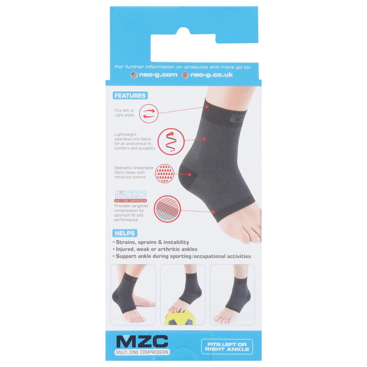 slide 5 of 13, Neo G Airflow Mild Black Ankle Support Size L 1 ea, 1 ct