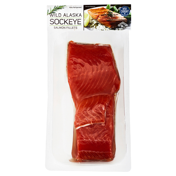 slide 1 of 1, Meijer Skin On Sockeye Salmon Portions, 10 oz