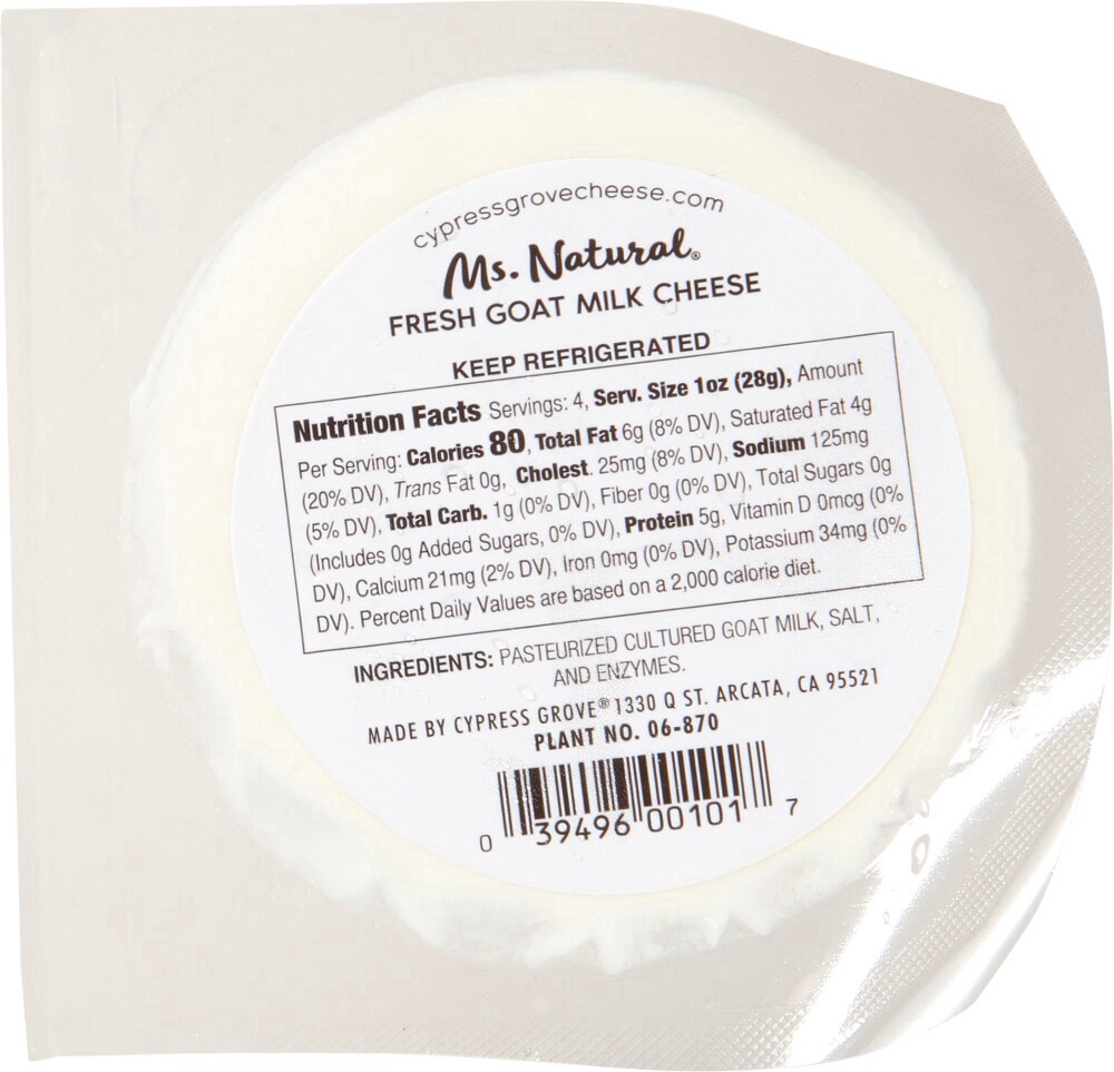 slide 3 of 3, Cypress Grove Natural Goat Milk Cheese, 4 oz