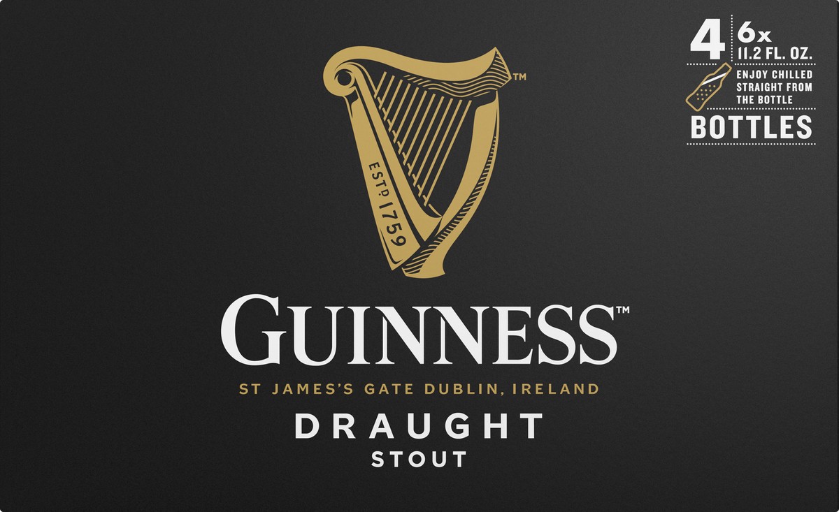 slide 3 of 5, Guinness Stout Draught Beer 4 ea, 4 ct