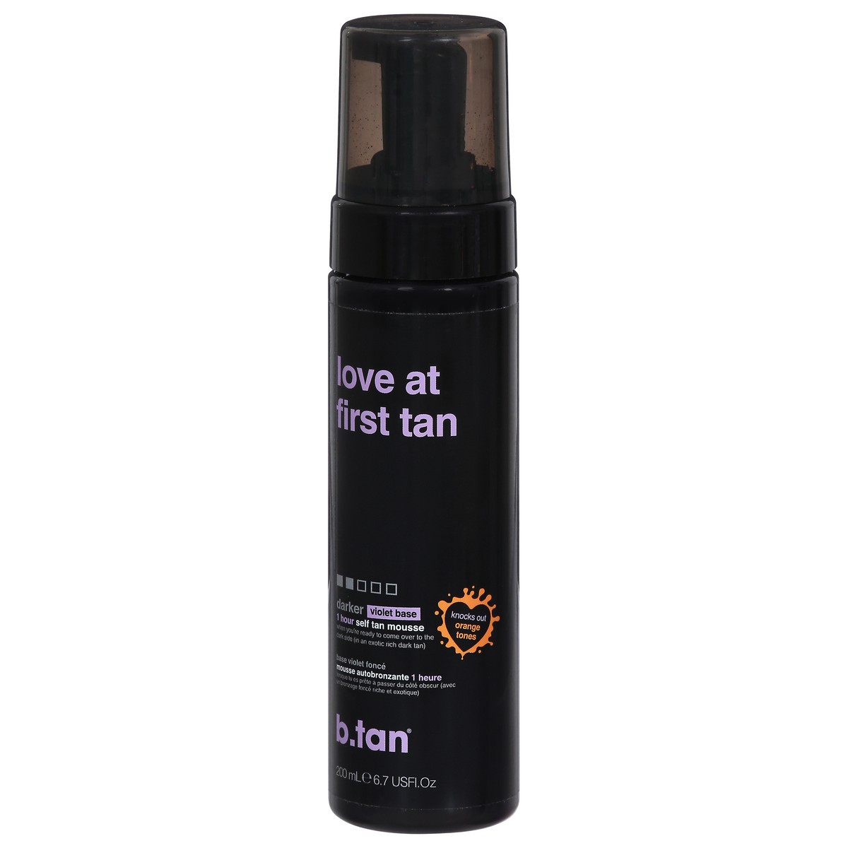 slide 2 of 9, b.tan Darker Violet Base Love at First Tan Self Tan Mousse 6.7 fl oz, 6.7 fl oz