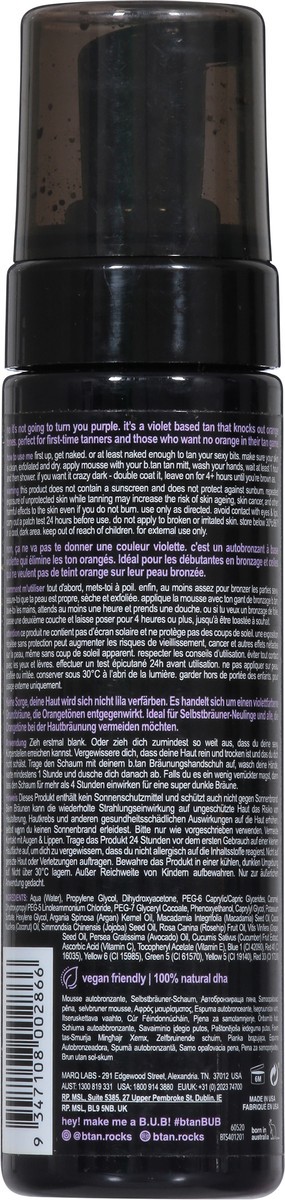 slide 8 of 9, b.tan Darker Violet Base Love at First Tan Self Tan Mousse 6.7 fl oz, 6.7 fl oz