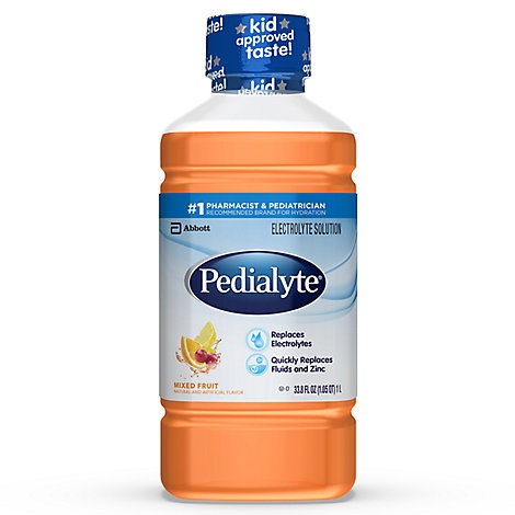 slide 1 of 1, Pedialyte Electrolyte Solution Ready To Drink Mixed Fruit - 33.8 fl oz, 33.8 fl oz