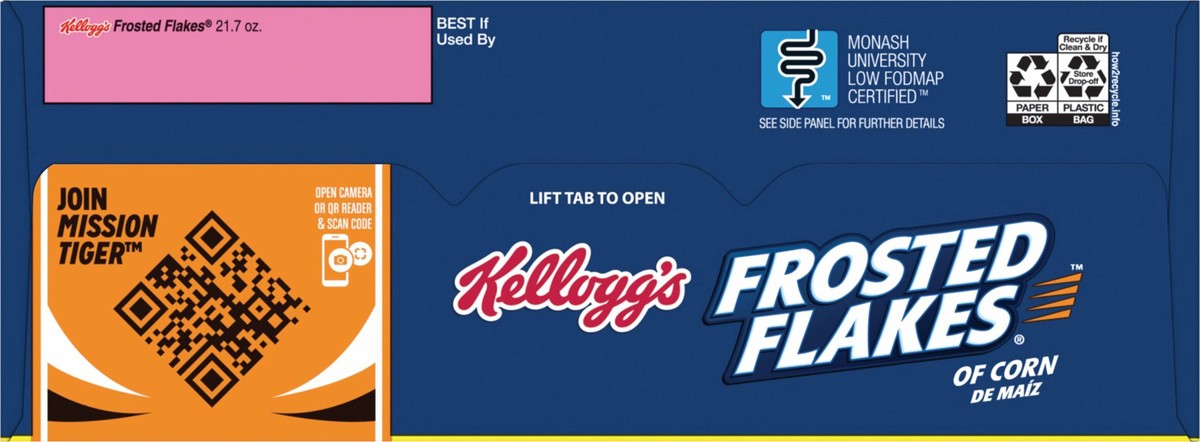 slide 5 of 12, Frosted Flakes Kellogg's Frosted Flakes Breakfast Cereal Original, Kids Cereal, 21.7 oz, 21.7 oz