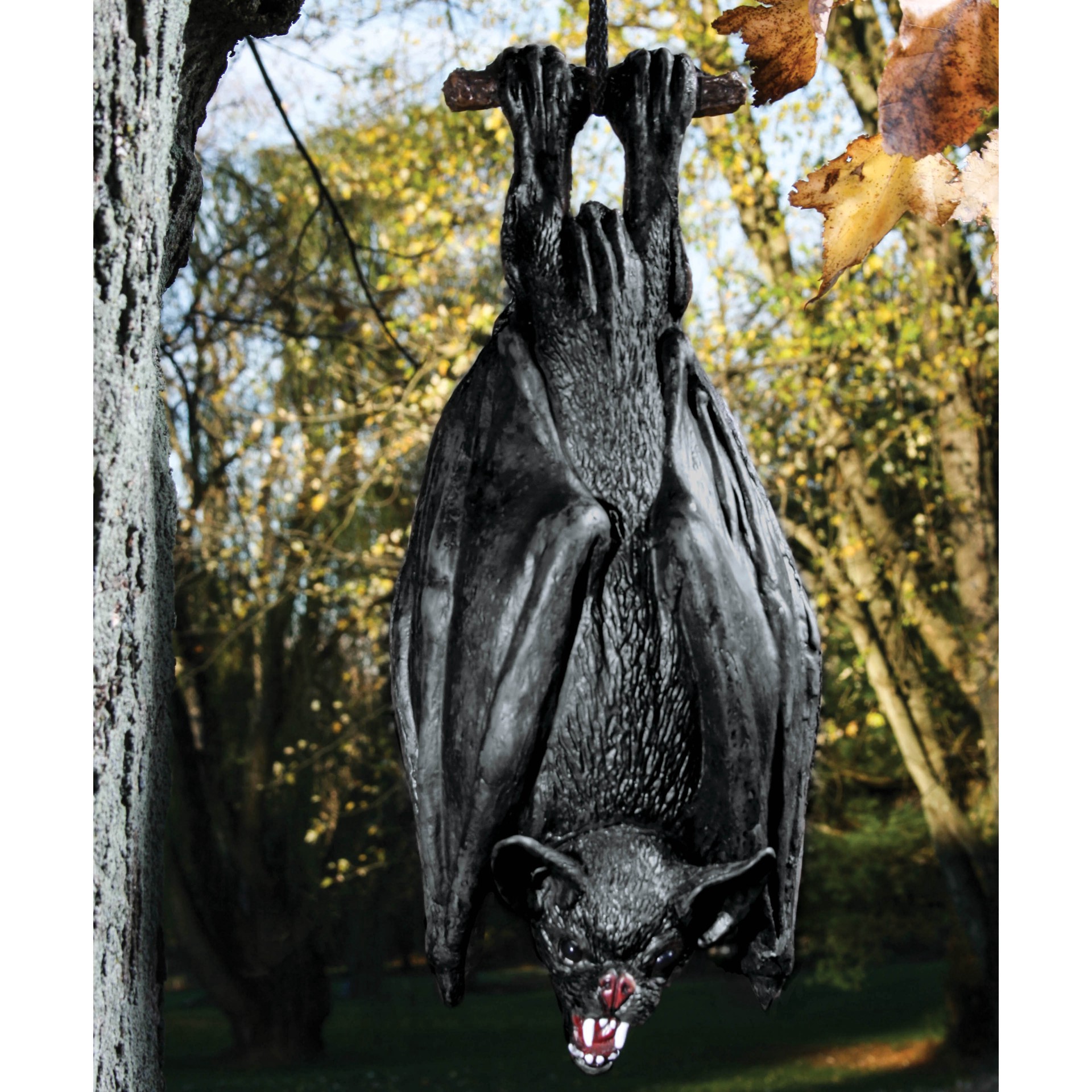 slide 2 of 2, 14.5" Hanging Black Bat By Ashland, 14.5 in