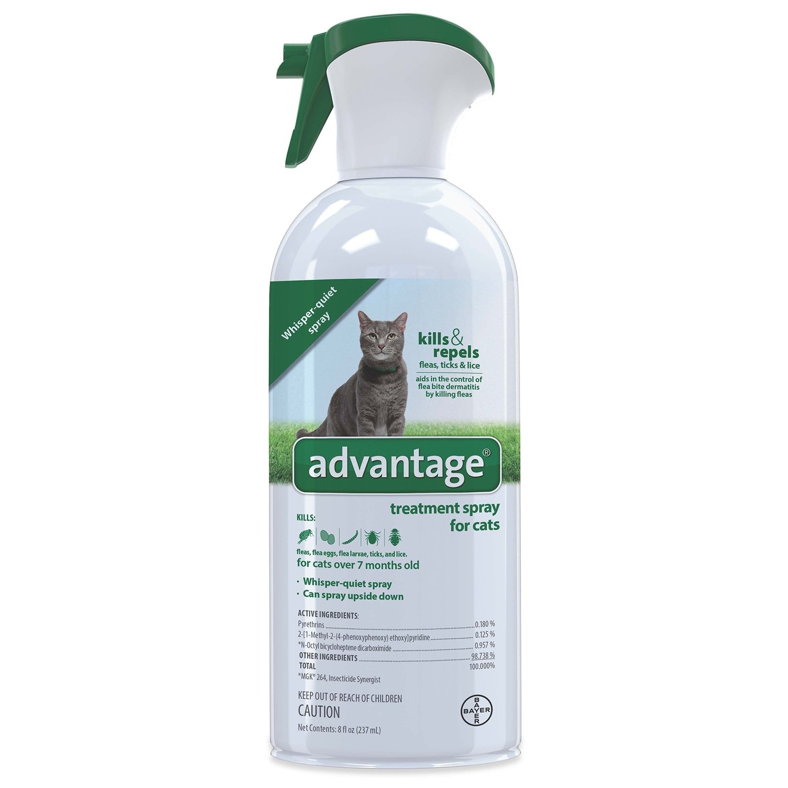 slide 1 of 1, advantage Flea & Tick Treatment Spray for Cats, 8 fl oz